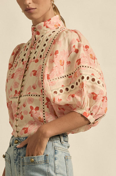 zoe kratzmann - cabaret top in cherry tulip