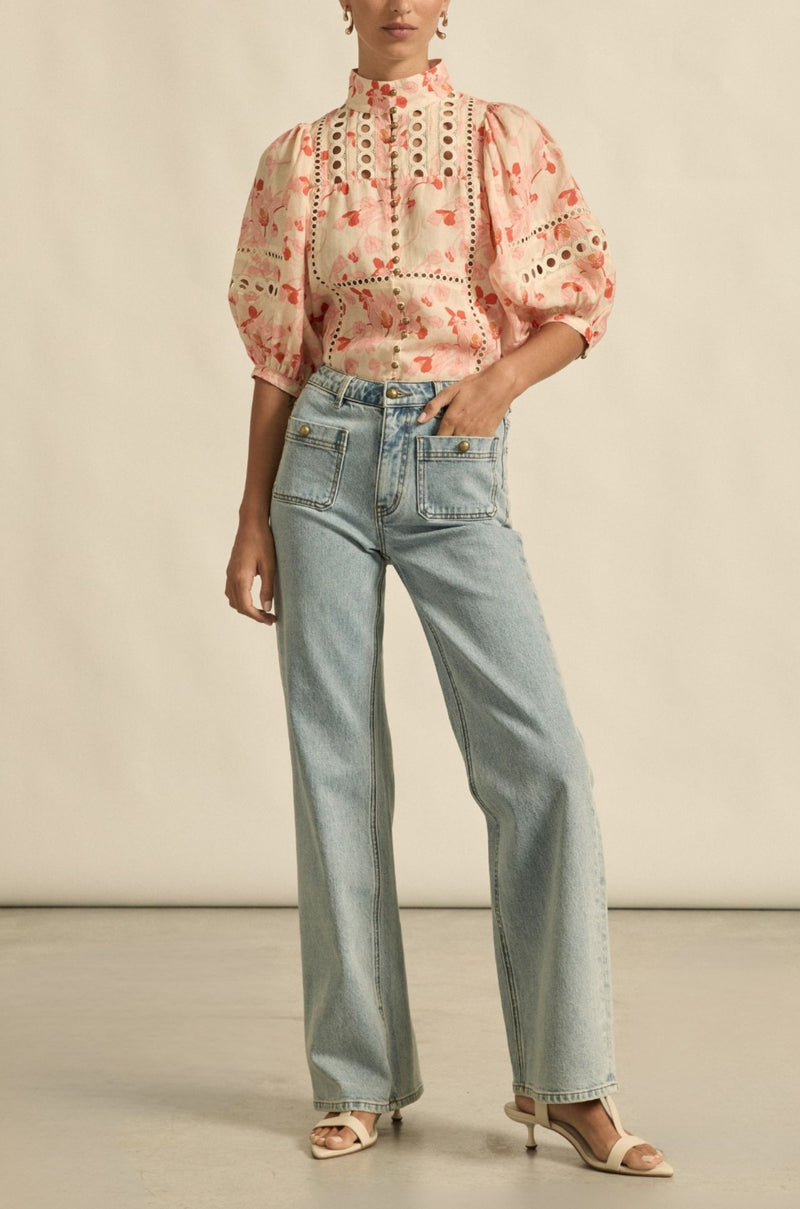 zoe kratzmann - cabaret top in cherry tulip