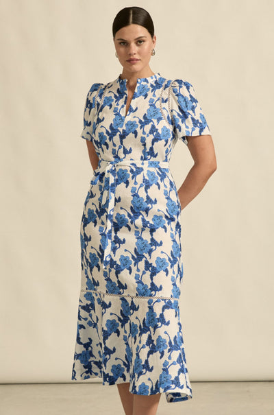 zoe kratzmann - cable dress in azure bouquet