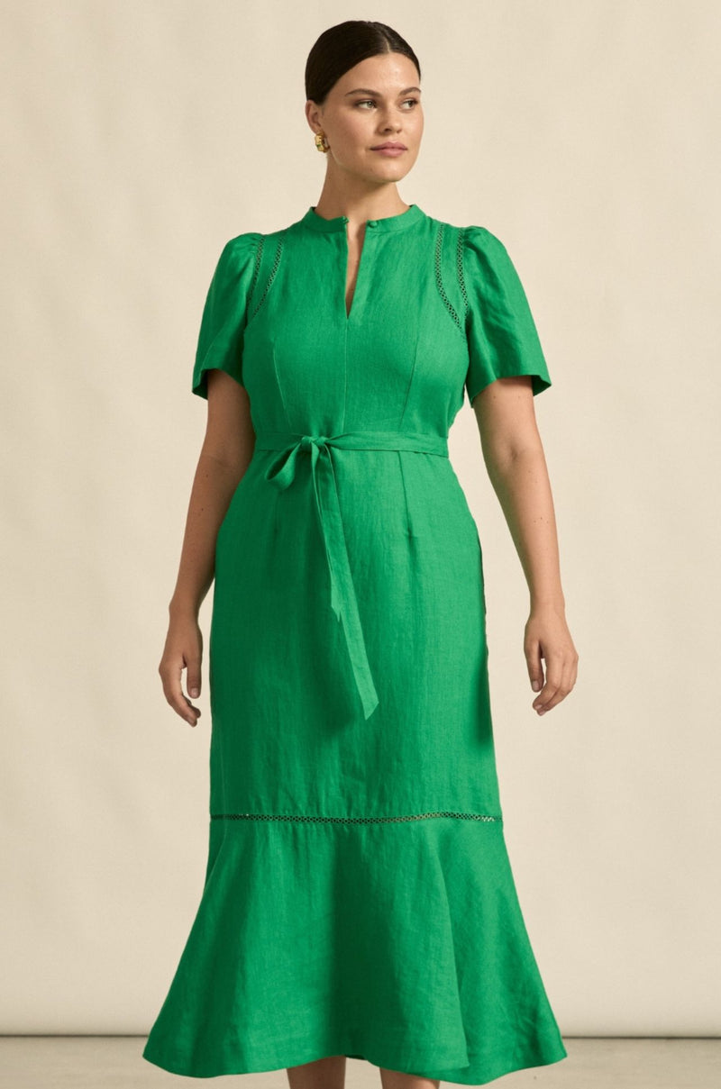 zoe kratzmann - cable dress in parrot