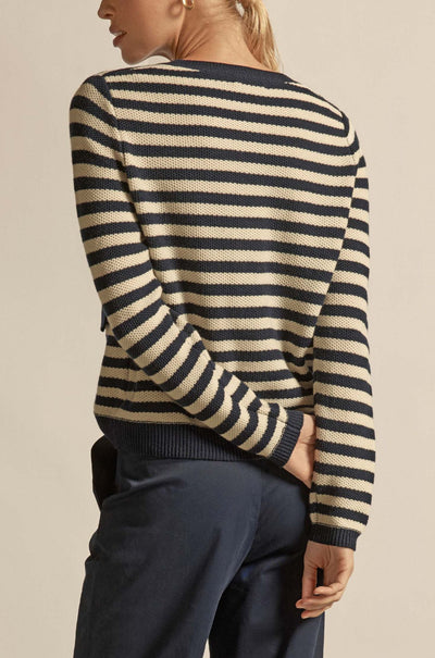 Zoe Kratzmann - camber knit in midnight cream stripe