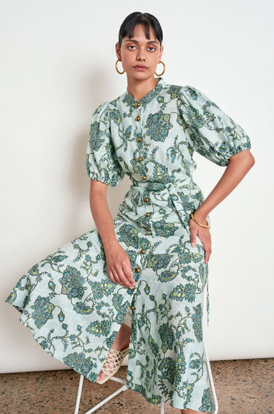 Zoe Kratzmann - cascade dress in fern paisley