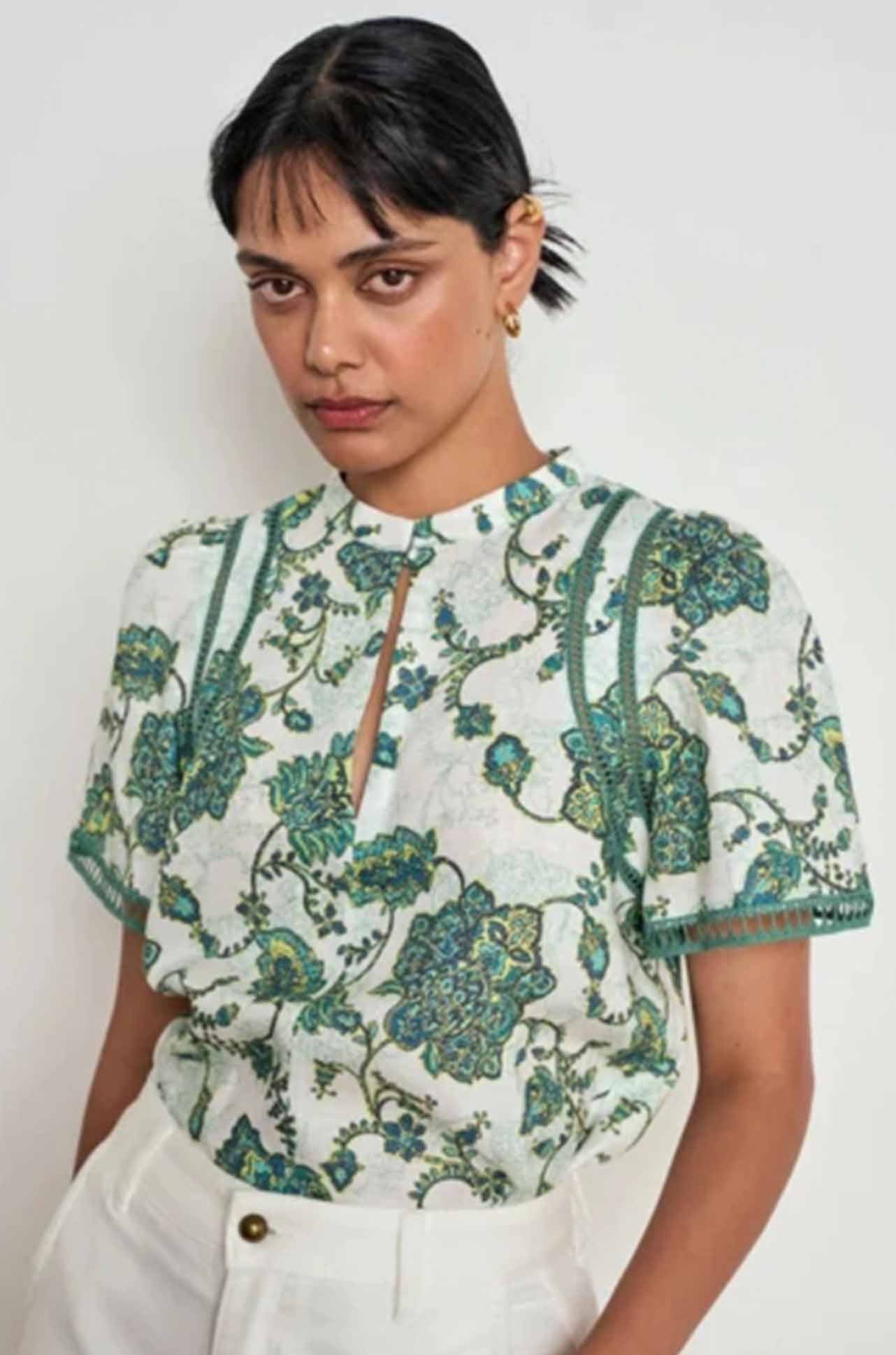 Zoe Kratzmann - charm top in garden paisley