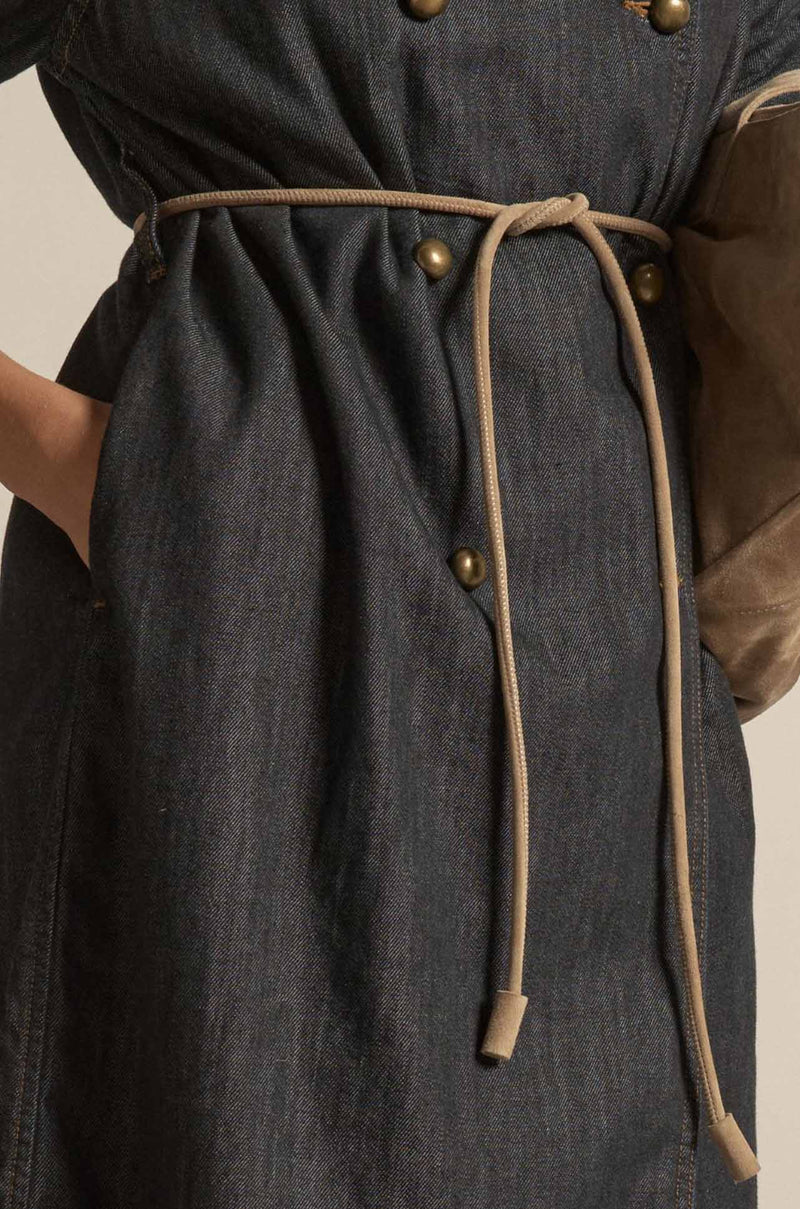 Zoe Kratzmann - corded belt in truffle suede