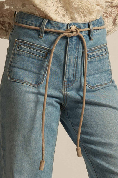 Zoe Kratzmann - corded belt in truffle suede