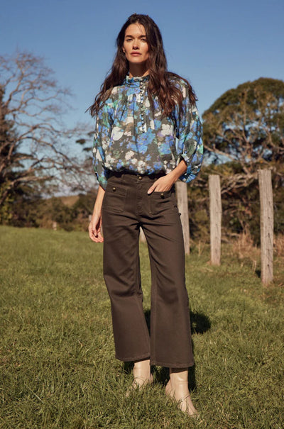 zoe kratzmann - crescendo top in forest blur