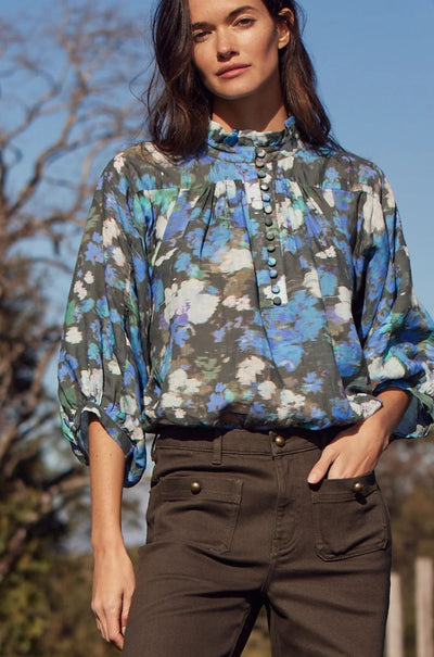 zoe kratzmann - crescendo top in forest blur