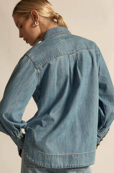 Zoe Kratzmann - crest top in light washed denim