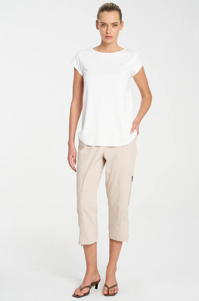 Mela Purdie - Cropped Zip Cargo in Biscotti