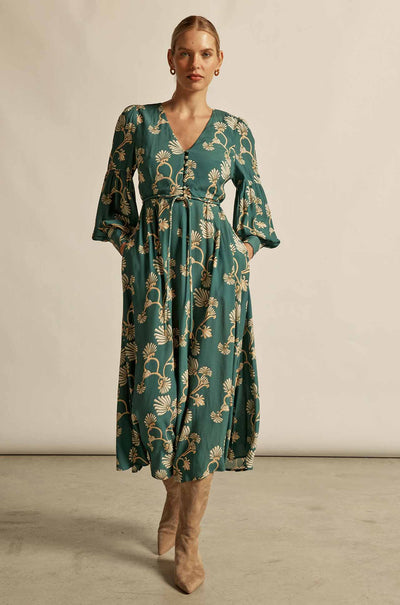 Zoe Kratzmann - drift dress in grove nouveau