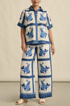 zoe kratzmann - gesture pant in azure collage