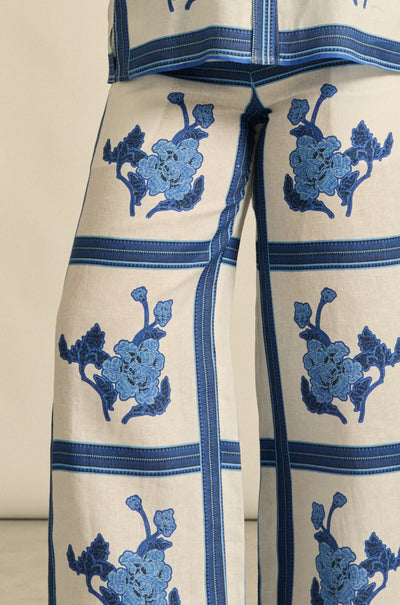 zoe kratzmann - gesture pant in azure collage