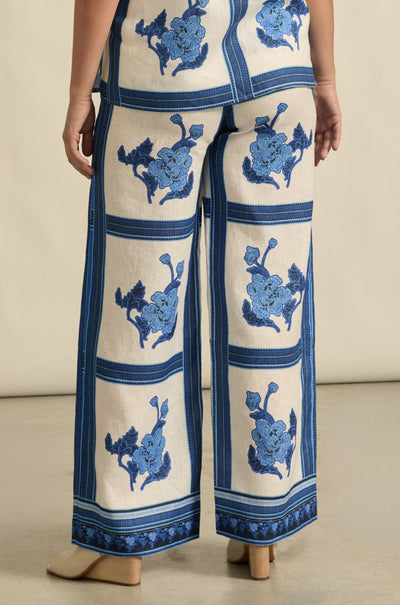 zoe kratzmann - gesture pant in azure collage