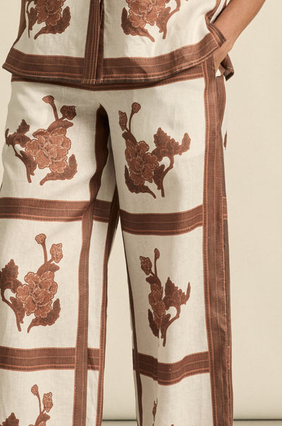zoe kratzmann - gesture pant in coffee collage