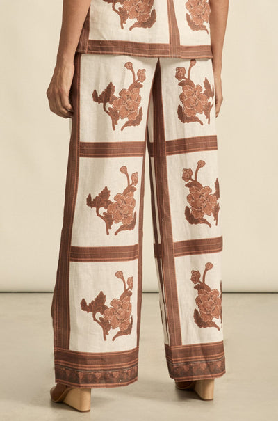 zoe kratzmann - gesture pant in coffee collage