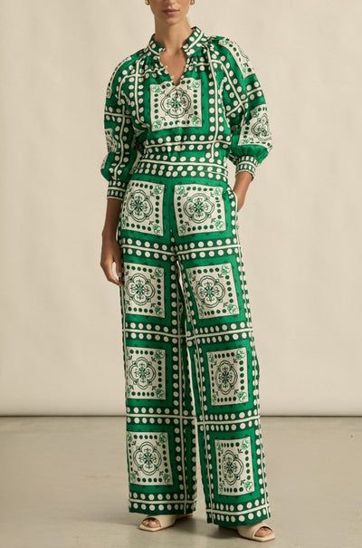 zoe kratzmann - gesture pant in parrot scarf