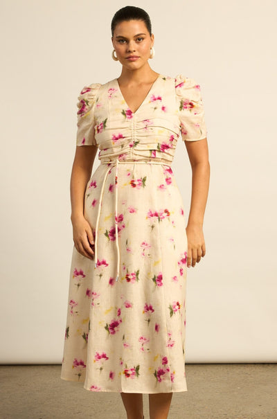 zoe kratzmann - glimmer dress in watercolour bloom