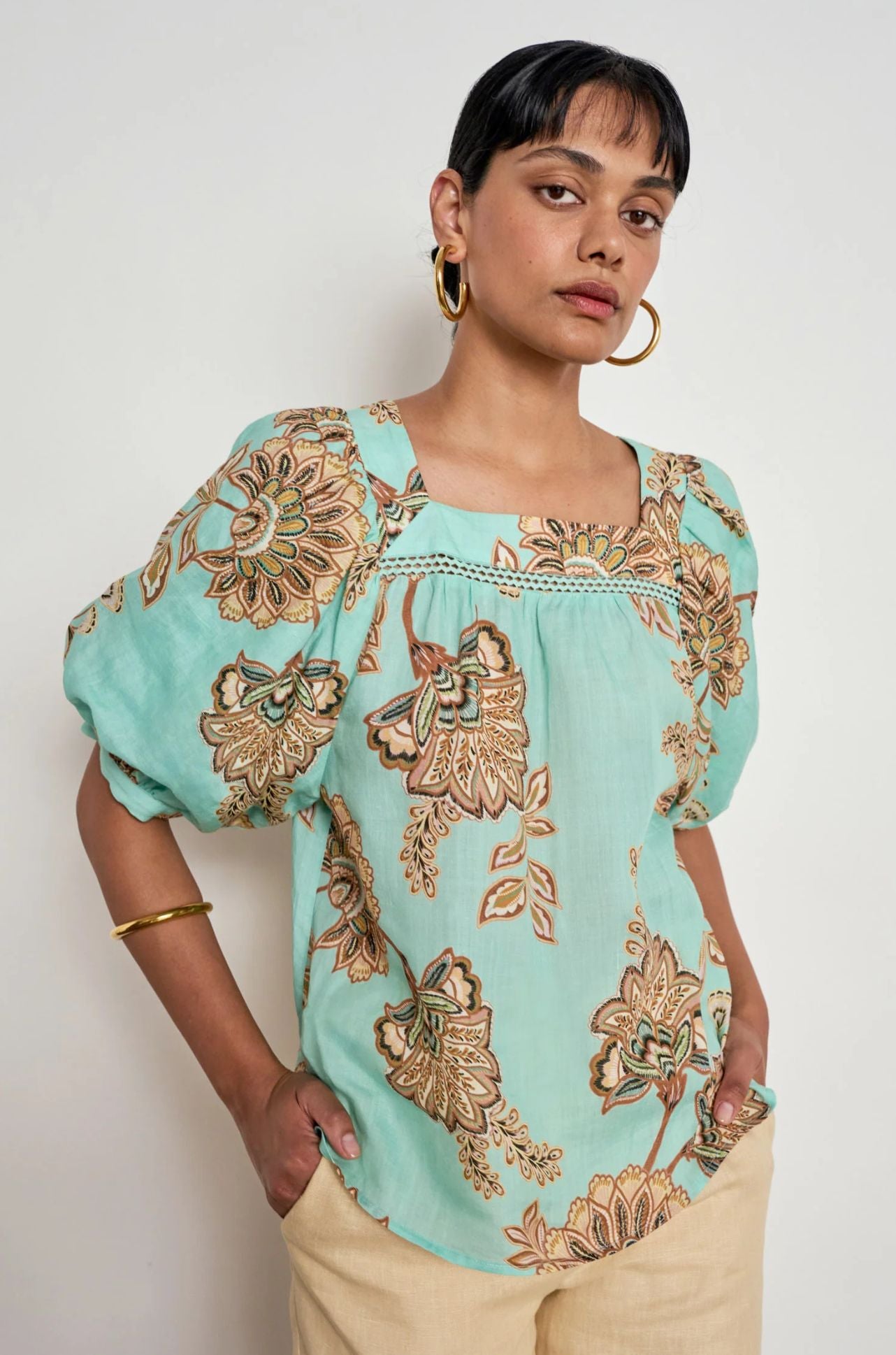 Zoe Kratzmann - grace top in mint kgari