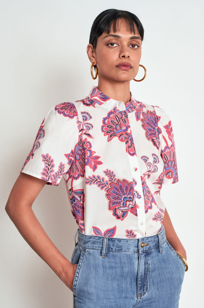 Zoe Kratzmann - hail top in crimson kgari