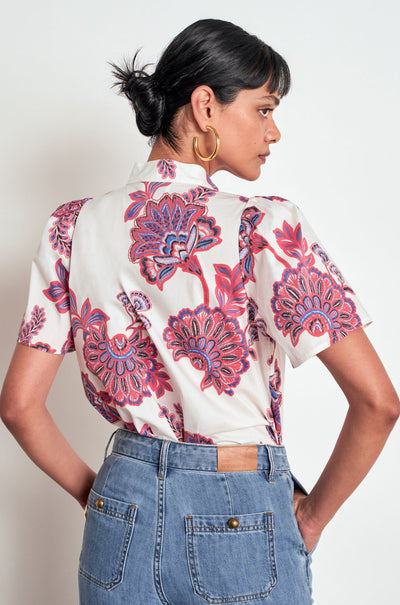 Zoe Kratzmann - hail top in crimson kgari
