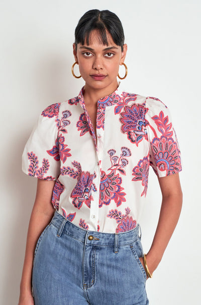 Zoe Kratzmann - hail top in crimson kgari