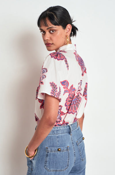 Zoe Kratzmann - hail top in crimson kgari