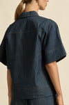 zoe kratzmann - insinuate top in dark chambray