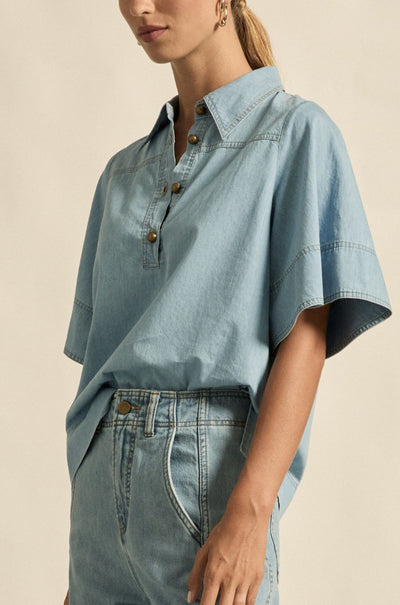 zoe kratzmann - insinuate top in light chambray