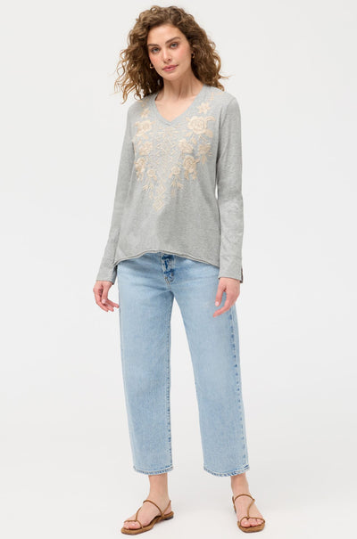 Johnny Was - Slit Sleeve Tee in Carmelita