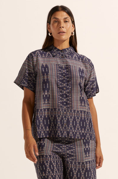zoe kratzmann - jaunt top in midnight aztec