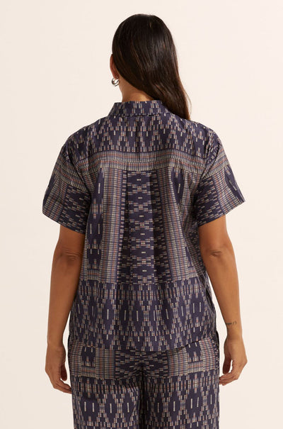 zoe kratzmann - jaunt top in midnight aztec