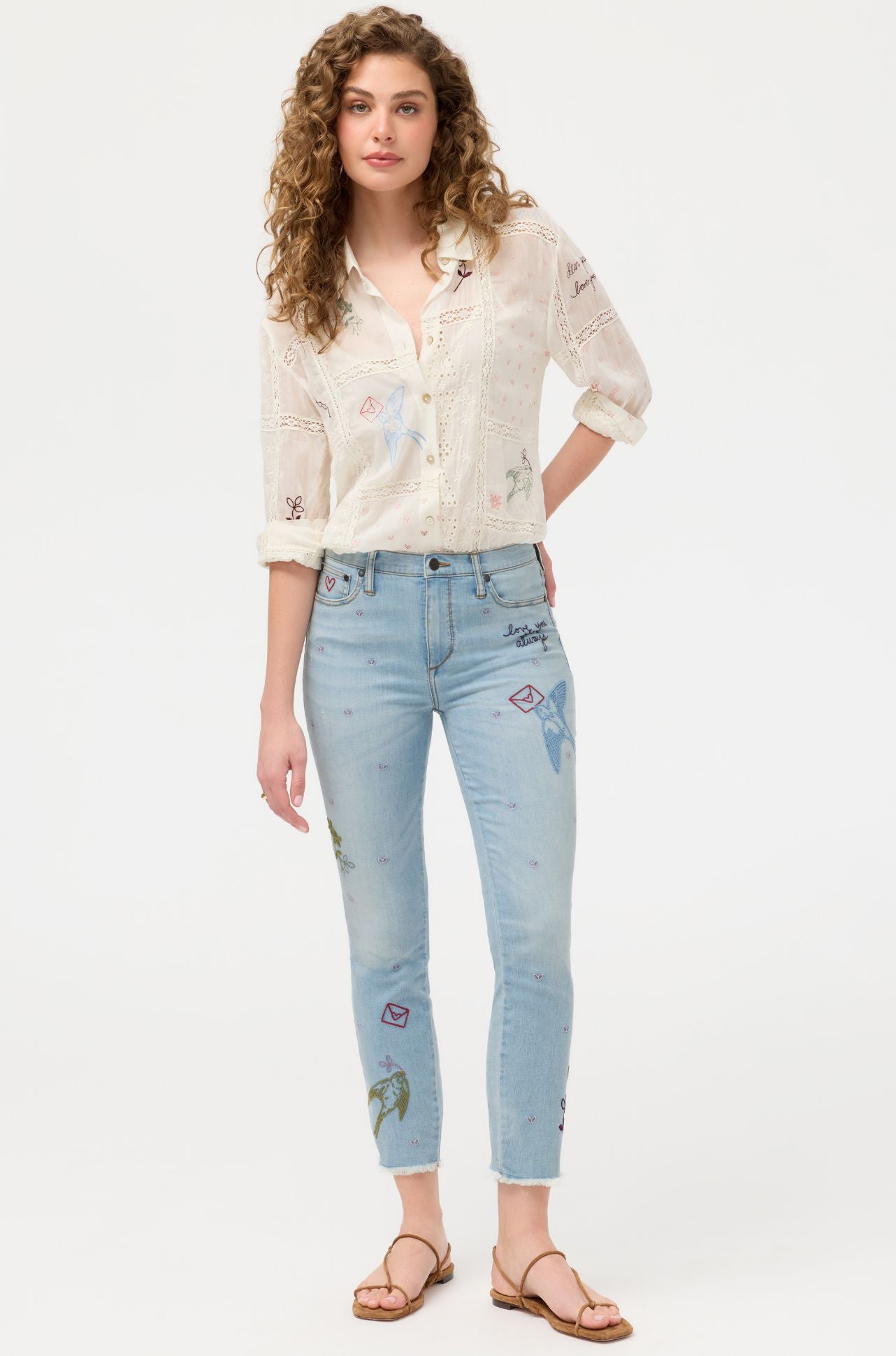 Johnny Was - The Cropped Skinny Jean in Jasmine Honey
