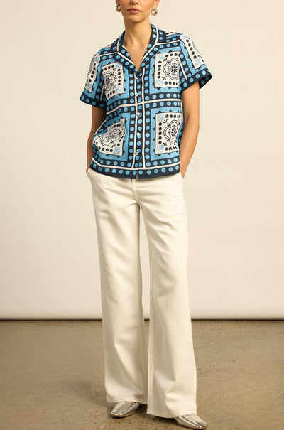 zoe kratzmann - lumen top in bay scarf