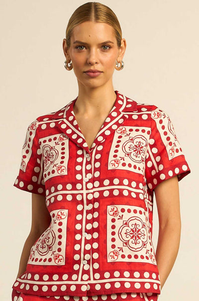 zoe kratzmann - lumen top in poppy scarf