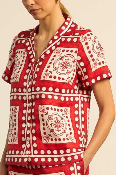 zoe kratzmann - lumen top in poppy scarf