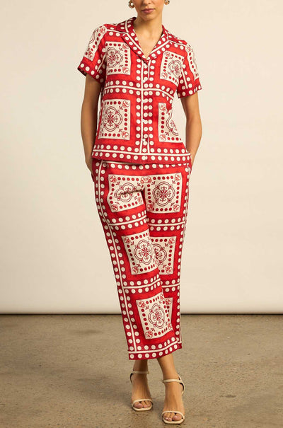 zoe kratzmann - lumen top in poppy scarf