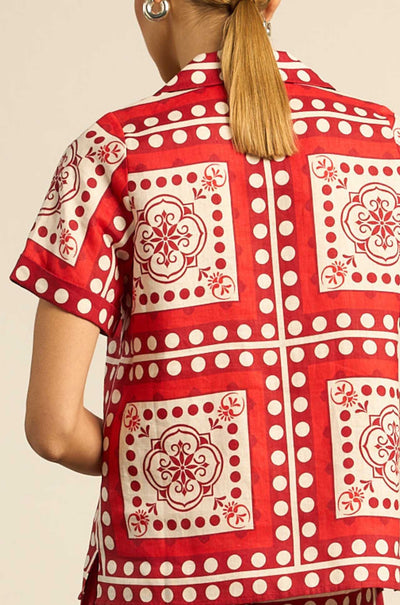 zoe kratzmann - lumen top in poppy scarf