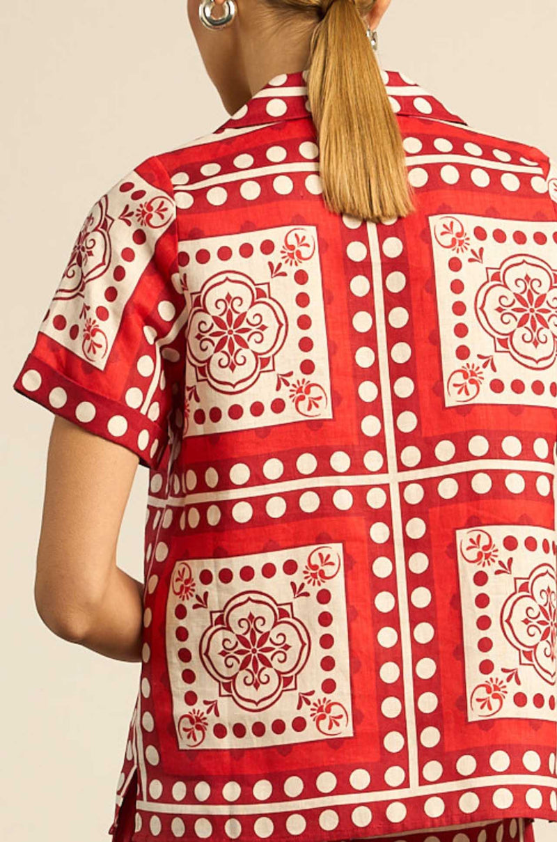 zoe kratzmann - lumen top in poppy scarf