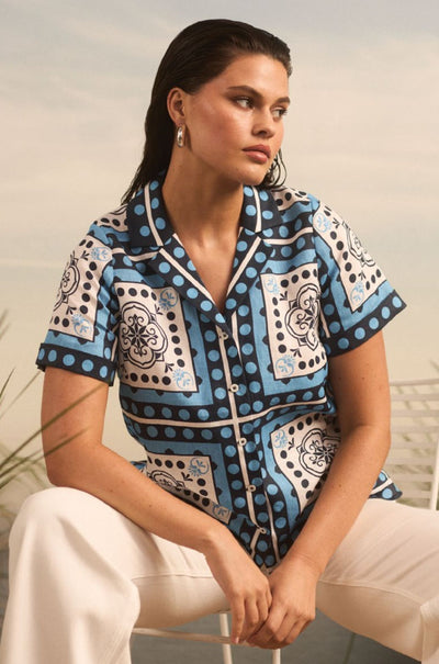 zoe kratzmann - lumen top in bay scarf