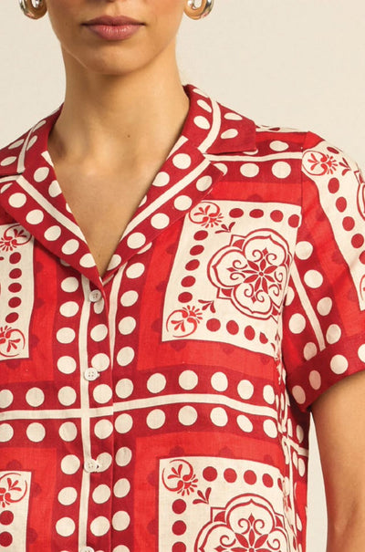 zoe kratzmann - lumen top in poppy scarf