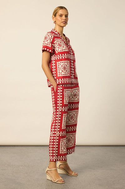 zoe kratzmann - lumen top in poppy scarf