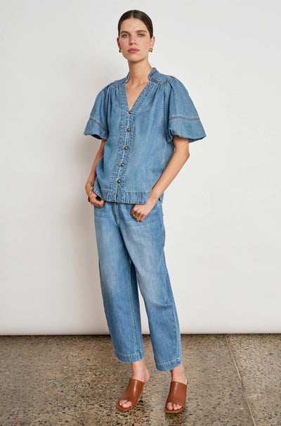 Zoe Kratzmann - magnify top in mid wash denim