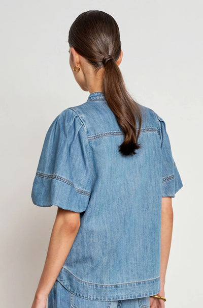 Zoe Kratzmann - magnify top in mid wash denim