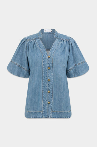 Zoe Kratzmann - magnify top in mid wash denim