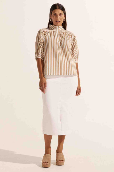 zoe kratzmann - meridian skirt in porcelain denim