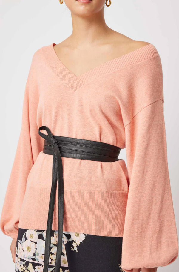 Milton Leather Belt in Black