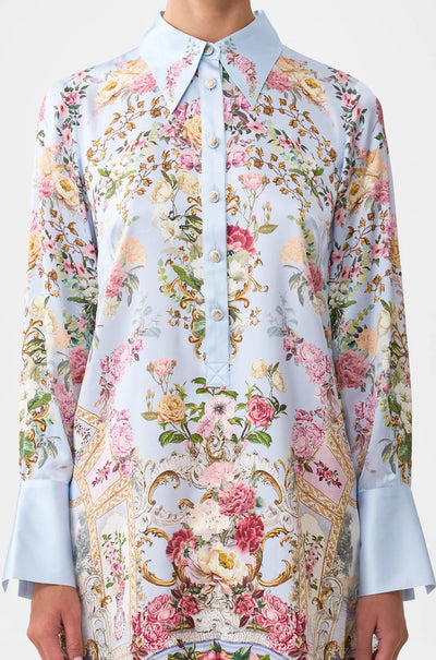 Camilla - Tiled In Time Mini Shirt Dress