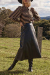 zoe kratzmann - mirage top in toffee black check