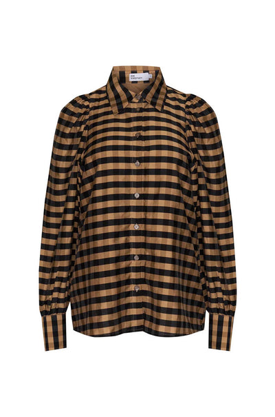 zoe kratzmann - mirage top in toffee black check