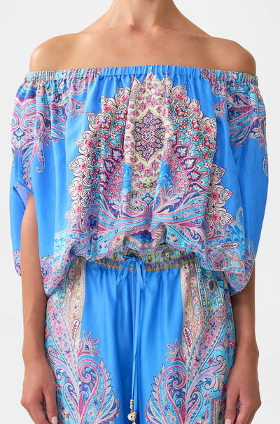 Camilla - Footsteps In Folklore Off Shoulder Elastic Top